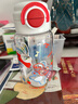 炊大皇水杯兒童女生吸管杯tritan塑料杯子大容量雙飲650ml（藝術(shù)兔兔） 曬單實(shí)拍圖