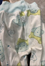 舒貝怡2條裝嬰兒高腰褲春秋兒童純棉護肚褲子寶寶家居褲保暖睡褲秋褲 小狗綠色 80 曬單實(shí)拍圖