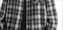凡客誠品（VANCL）重磅加絨襯衫男士秋冬季法蘭絨格紋青少年長(cháng)袖襯衫 黑白格 L 曬單實(shí)拍圖