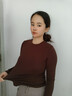 浪莎（LangSha）打底衫女士圓領(lǐng)長(cháng)袖秋冬新款內搭修身緊身可外穿正肩上衣針織毛衫 曬單實(shí)拍圖