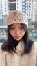 凝岸手工編織包頭帽子女秋冬鏤空毛線(xiàn)帽女復古文藝氛圍感針織帽堆堆帽 曬單實(shí)拍圖