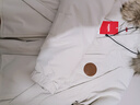 鴨鴨2025冬季新款貉子大毛領(lǐng)中長(cháng)款羽絨服女外套工裝男女情侶加厚連帽 白色 S 90-110斤 曬單實(shí)拍圖