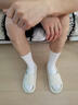 莫代爾襪子男款白色秋冬厚男士中筒襪吸汗抗菌男襪純棉全棉防臭黑色長(cháng)襪 B-769【袋裝春秋冬款】白色 【38-44碼 6雙 曬單實(shí)拍圖