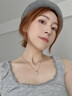 I Do鉑金PT950項鏈雪花鉆石項鏈女單鉆吊墜訂婚求婚送女朋友生日禮物 1克拉項鏈 曬單實(shí)拍圖