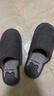 利達妮（TZLDN）室內棉拖鞋男款防滑秋冬季棉居家男士家居情侶毛布拖鞋 灰色42-43 曬單實(shí)拍圖