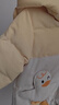 巴拉巴拉嬰兒羽絨服連體衣2025冬裝新款寶寶男童女童哈衣爬服加厚保暖萌趣 咖色小鴨子-白鴨絨 73 cm-充絨量74g 曬單實(shí)拍圖