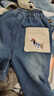 潮思匯女童加絨牛仔褲洋氣寶寶冬季加厚一體褲子冬裝 藍色白兜小狗繡花 90 曬單實(shí)拍圖
