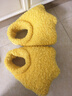 細細條（XIXITIAO）趣味創(chuàng  )意鴨掌親子棉拖鞋冬季保暖防滑可愛(ài)全包跟毛毛鞋女 黃色全包款趣味鴨爪 36-37 曬單實(shí)拍圖
