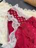 莫代爾本命年紅內褲女士純棉抗菌加長(cháng)襠大紅色少女蕾絲新款女生三角褲 【3條裝】碎花+小兔+愛(ài)心 XL 【推薦120-140斤】 曬單實(shí)拍圖