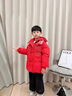 G.duck小黃鴨拜年服男童羽絨棉服冬季兒童裝保暖棉衣外套男寶寶冬裝棉襖 大紅色 150 建議11~12歲【140-150cm】cm 曬單實(shí)拍圖