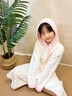 英氏（YEEHOO）毛巾絨保溫兒童家居服簡(jiǎn)約純色兒童睡袍親膚柔軟男女童兒童睡衣 曬單實(shí)拍圖