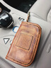 手工擦色水洗植鞣牛皮多功能大容量門(mén)用汽車(chē)鑰匙包日系復古收納包 棕色 SG117 曬單實(shí)拍圖