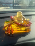 紫杉堡汽車(chē)擺件彌勒佛車(chē)內飾品車(chē)載擺件小車(chē)裝飾品 彌勒佛+吉運紅瑪瑙 曬單實(shí)拍圖