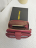 banyanu新款頭層牛皮荔枝紋短款錢(qián)包女多功能多卡位駕駛證套真皮零錢(qián)包女 酒紅色（頭層牛皮-防盜刷-可拆駕駛證套） 曬單實(shí)拍圖