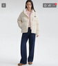 Lee舒適版立領(lǐng)插肩袖小Logo設計女士羽絨服保暖休閑潮流LWT010869 米白色 L 曬單實(shí)拍圖