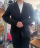 大碼西裝女加肥加大胖mm大學(xué)生正裝高檔工作服200斤職業(yè)西服套裝 黑色  單件外套 4XL 曬單實(shí)拍圖