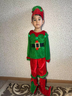 翰崎圣誕節衣服男童圣誕樹(shù)cos服裝幼兒園親子裝主題女童綠色精靈服飾 綠色套裝 110 cm 曬單實(shí)拍圖