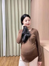 芬也（FENYE）芬也孕婦打底衫秋冬款加厚德絨保暖上衣孕期半高領(lǐng)內搭長(cháng)袖孕婦裝 咖啡 XL 曬單實(shí)拍圖