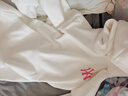 WYKZ品牌聯(lián)名衛衣女寬松連帽2025新品潮牌情侶上衣服春秋長(cháng)袖T恤男女  024款白色加絨 M (95-115斤) 曬單實(shí)拍圖