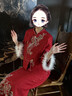泰勒馬丁新娘秀禾服中式婚紗禮服敬酒服旗袍冬季秀和服結婚服 D014僅女裝 XL 曬單實(shí)拍圖