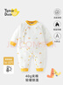 翹腳鴨（Tiptoe Duck）嬰兒衣服40g新生兒連體衣加厚夾棉服保暖秋冬季滿(mǎn)月寶寶純棉睡衣 曬單實(shí)拍圖