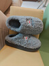 大嘴猴2025冬季新款棉拖鞋男士毛毛絨保暖居家用防滑情侶棉拖女款 灰色【正品保障】 42-43 【標準碼】 曬單實(shí)拍圖