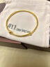 周生生實(shí)心黃金手鐲足金圓棍素圈活口金鐲子寶寶手飾87765K計價(jià) 7.8克(含工費320元) 曬單實(shí)拍圖