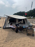 vidalido維達利多戶(hù)外露營(yíng)別墅帳篷兩室一廳雙層防雨防曬超大自動(dòng)家庭帳篷 白色大號別墅帳+地布 曬單實(shí)拍圖