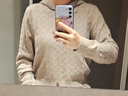 優(yōu)衣庫女裝可機洗紐花針織連帽套頭衫/25秋冬新款478871 33 卡其色 XL /165/92 曬單實(shí)拍圖