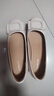 意爾康一腳蹬舒適媽媽時(shí)裝鞋淺口單鞋粗跟工作皮鞋 27132W 米白2 39 曬單實(shí)拍圖