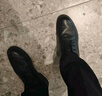 回力皮鞋男士新款商務(wù)黑色正裝鞋耐磨休閑男鞋黑色增高工作鞋子男 曬單實(shí)拍圖