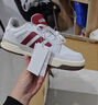 adidas ENTRAP美式校園風(fēng)運動(dòng)少年感復古籃球風(fēng)板鞋男女阿迪達斯 白色/紅色   38 曬單實(shí)拍圖