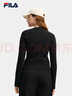 FILA 斐樂(lè )官方女子針織長(cháng)袖衫2025冬新款時(shí)尚休閑簡(jiǎn)約基礎圓領(lǐng)長(cháng)T 正黑色-BK L 170/88A/L 曬單實(shí)拍圖