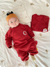 翹腳鴨嬰兒衣服新生連體衣拜年服滿(mǎn)月寶寶過(guò)年百天周歲喜慶紅色睡衣秋冬 曬單實(shí)拍圖