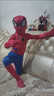 凌卡戚蜘蛛俠衣服兒童連體緊身衣男孩玩具男童套裝表演萬(wàn)圣節COS服 新款蜘蛛+頭套 140碼(身高130-140cm) 曬單實(shí)拍圖