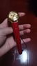 西普尼金表（HIPINE）金表女純金999足金黃金手表復古腕表防水時(shí)尚石英表女士生日禮物 【光殼金面鋼扣】金重3.4g+ 曬單實(shí)拍圖