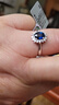 廷亮1.2ct斯里蘭卡天然藍寶石戒指女18k金鑲鉆石彩寶戒指 定制 曬單實(shí)拍圖