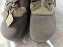 百麗（Belle）章若楠同款喵喵吐司毛毛勃肯鞋女2025冬新加絨棉鞋B2829DM5預售 灰色 38 曬單實(shí)拍圖