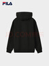 FILA 斐樂(lè )情侶款男女連帽衛衣2025冬季新款休閑寬松加絨保暖長(cháng)袖上衣 【加絨款】正黑色-BK M 170/92A/M 曬單實(shí)拍圖