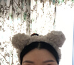 左歐小熊洗臉發(fā)箍女款可愛(ài)毛絨熊耳朵頭箍發(fā)卡秋冬毛毛敷面膜防滑發(fā)窟 白色 曬單實(shí)拍圖