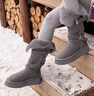 LINBUXAN法式毛茸茸雪地靴女2025年冬季新款厚底加絨保暖長(cháng)靴時(shí)尚百搭靴子 深灰色 35 曬單實(shí)拍圖