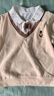 威爾貝魯（WELLBER）童裝兒童衣服長(cháng)袖男女中小童學(xué)院風(fēng)假兩件套裝25春米杏款110 曬單實(shí)拍圖