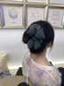 歐陽(yáng)先生黑灰格紋蝴蝶結發(fā)圈韓系高端發(fā)飾頭繩2025新款質(zhì)感布藝腸圈發(fā)繩女 黑灰格紋蝴蝶結發(fā)圈 曬單實(shí)拍圖