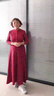 恒源祥2024春秋新款碎花連衣裙長(cháng)袖女高貴氣質(zhì)秋冬長(cháng)裙子 紅色 2XL 【建議125--135斤】 曬單實(shí)拍圖