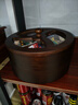 祥隆木中式干果盒糖果盒分格帶蓋零食盒客廳茶幾高顏值零食擺放盒 雙層圓形實(shí)木干果盒 可旋轉 曬單實(shí)拍圖