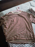 德瑪納【條紋棉t】2025夏季新品圓領(lǐng)落肩打底衫短袖女式t恤 曬單實(shí)拍圖