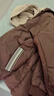 艾萊依羽絨服女假兩件短款連帽寬松時(shí)尚保暖棒球服外套 蜜茶棕165 曬單實(shí)拍圖
