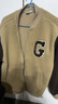 GAP男女裝2025秋季新款大G字母仿羊羔絨寬松夾克開(kāi)衫衛衣787408 卡其色 M (170/92A)亞洲尺碼 曬單實(shí)拍圖