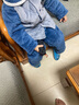 babyjianle兒童睡衣冬天加厚款家居服冬季法蘭絨三層夾棉加絨大童男孩男童冬 夾棉拼接B款藍色 120 建議身高110-120CM 曬單實(shí)拍圖