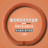 曲園汽車(chē)方向盤(pán)套麂絨皮翻毛皮通用時(shí)尚簡(jiǎn)約吸汗防滑耐磨透氣把套四季 奢柔麂皮絨款-酒紅色【圓型】 曬單實(shí)拍圖